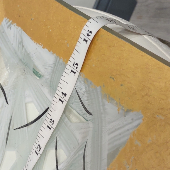 Handmade in Israel Naharlya Glass Tray Andreas Meyer Gold White Painted Art - Picture 5 of 8